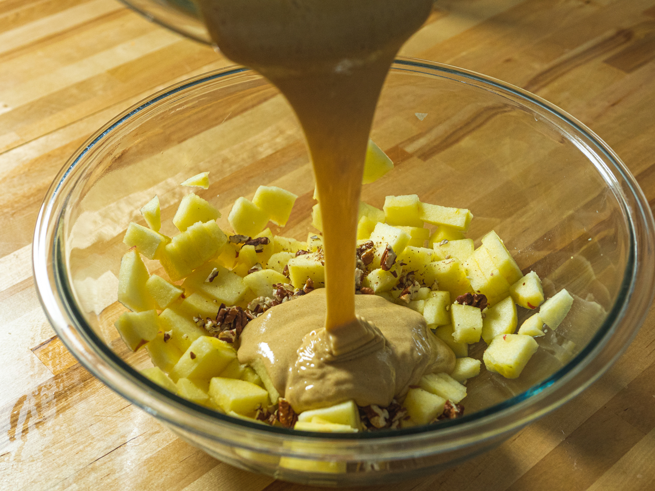 making Charleston Pudding batter