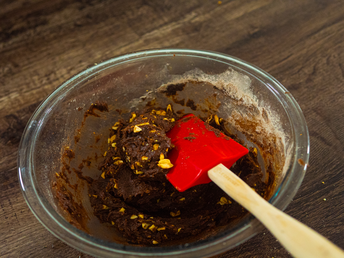 making Chocolate Pudding Brownies