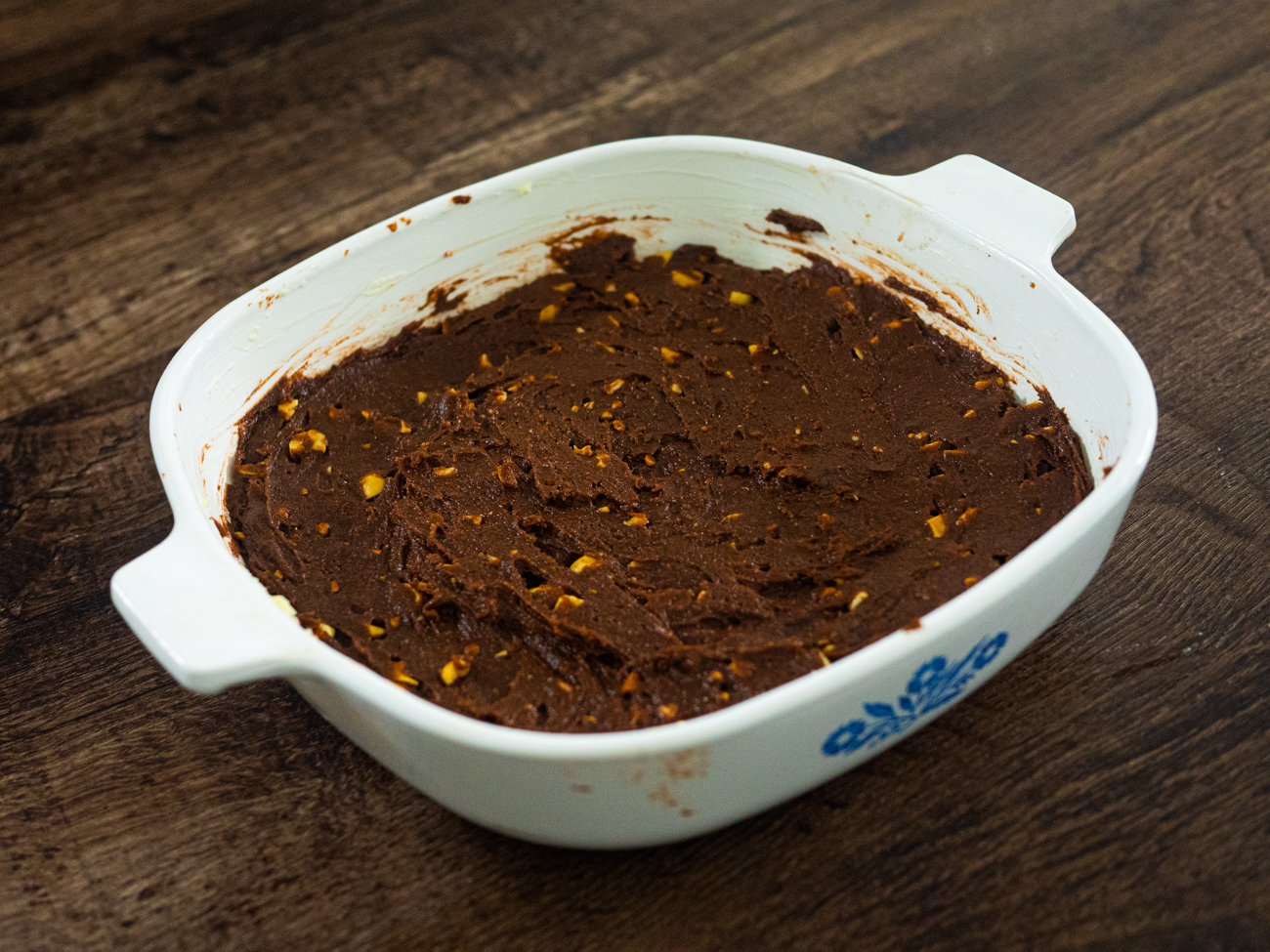 making Chocolate Pudding Brownies