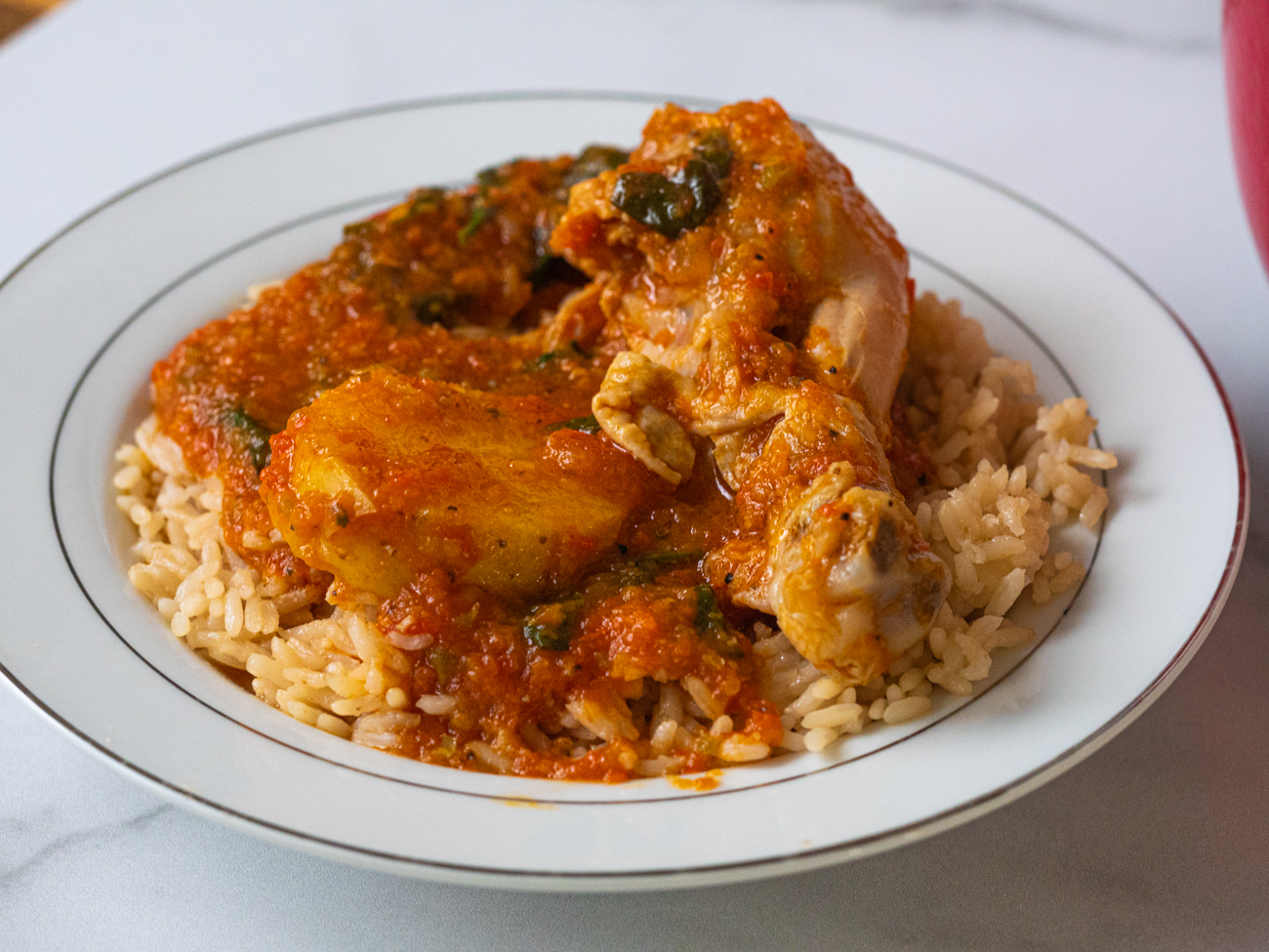 Pepper Stew with Chicken and Spinach Cooking Panda