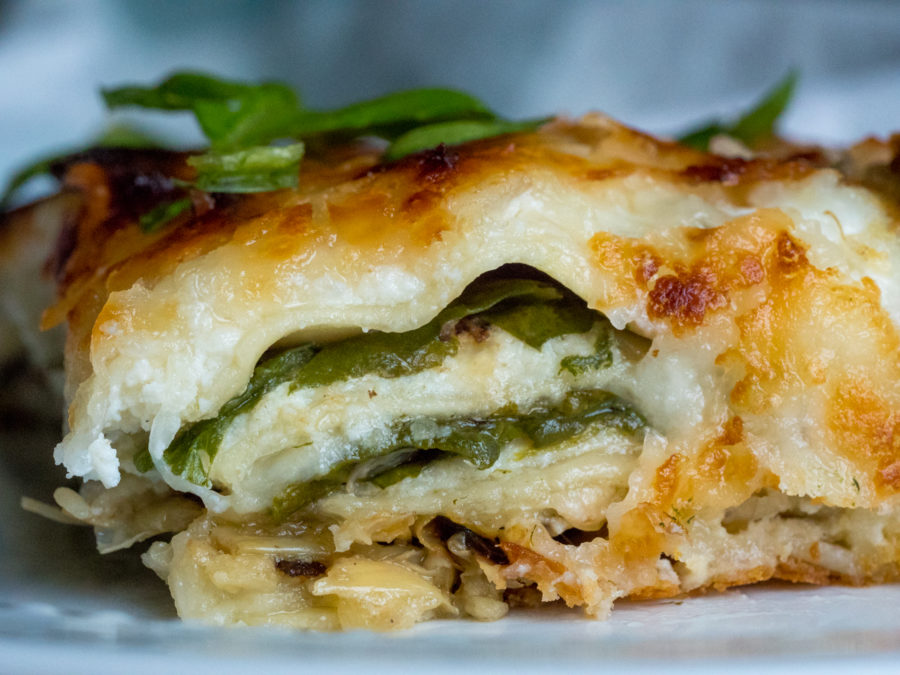 White Spinach Artichoke Lasagna Cooking Panda