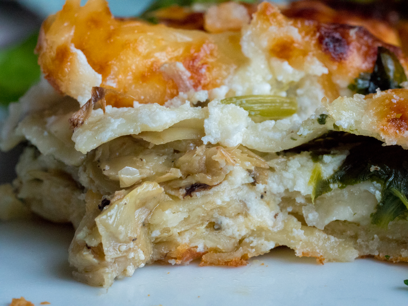 White Spinach Artichoke Lasagna Cooking Panda