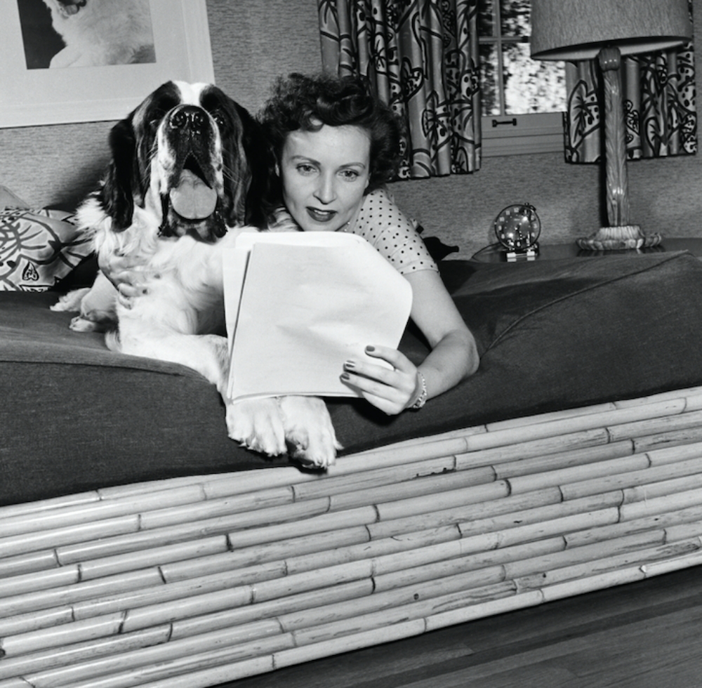 Betty White reading with her dog, Stormy