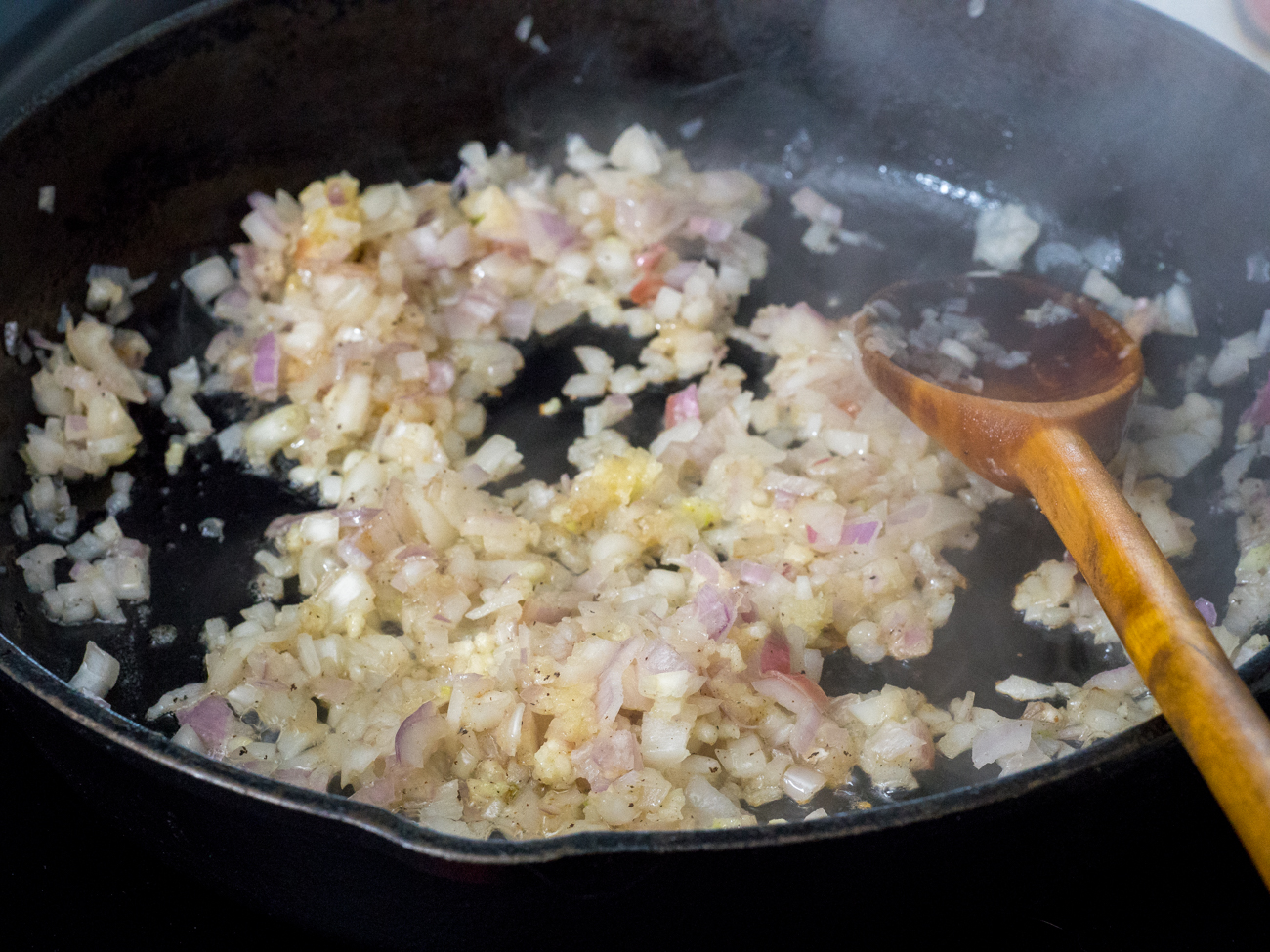 making Broccoli and Blue Cheese au Gratin Potatoes