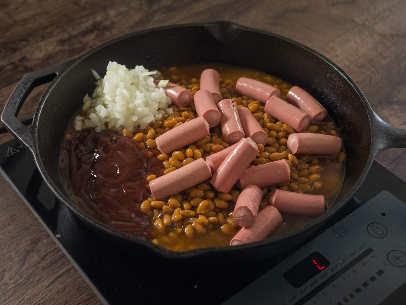 making Corn Dog Casserole