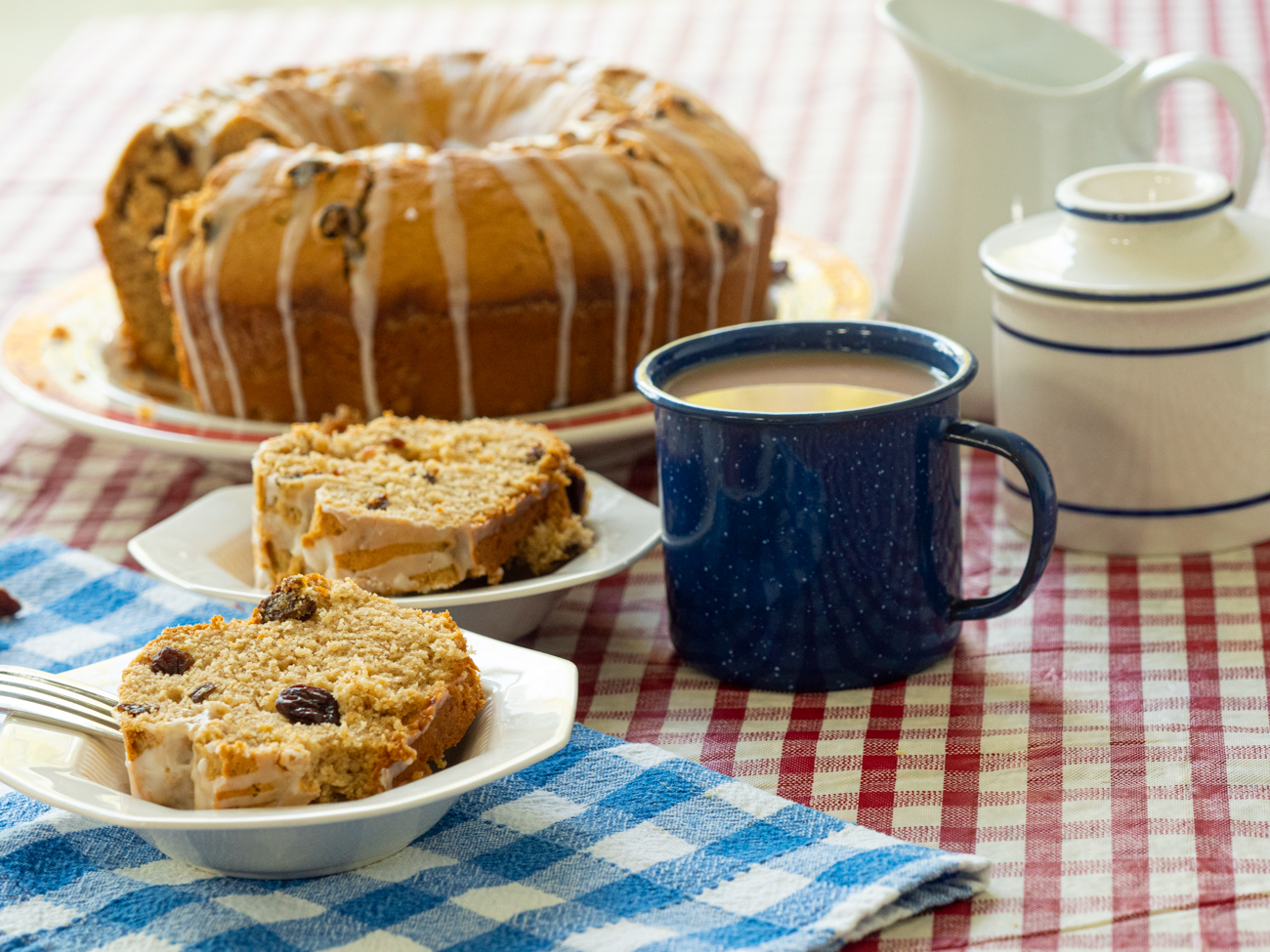election cake served with tea