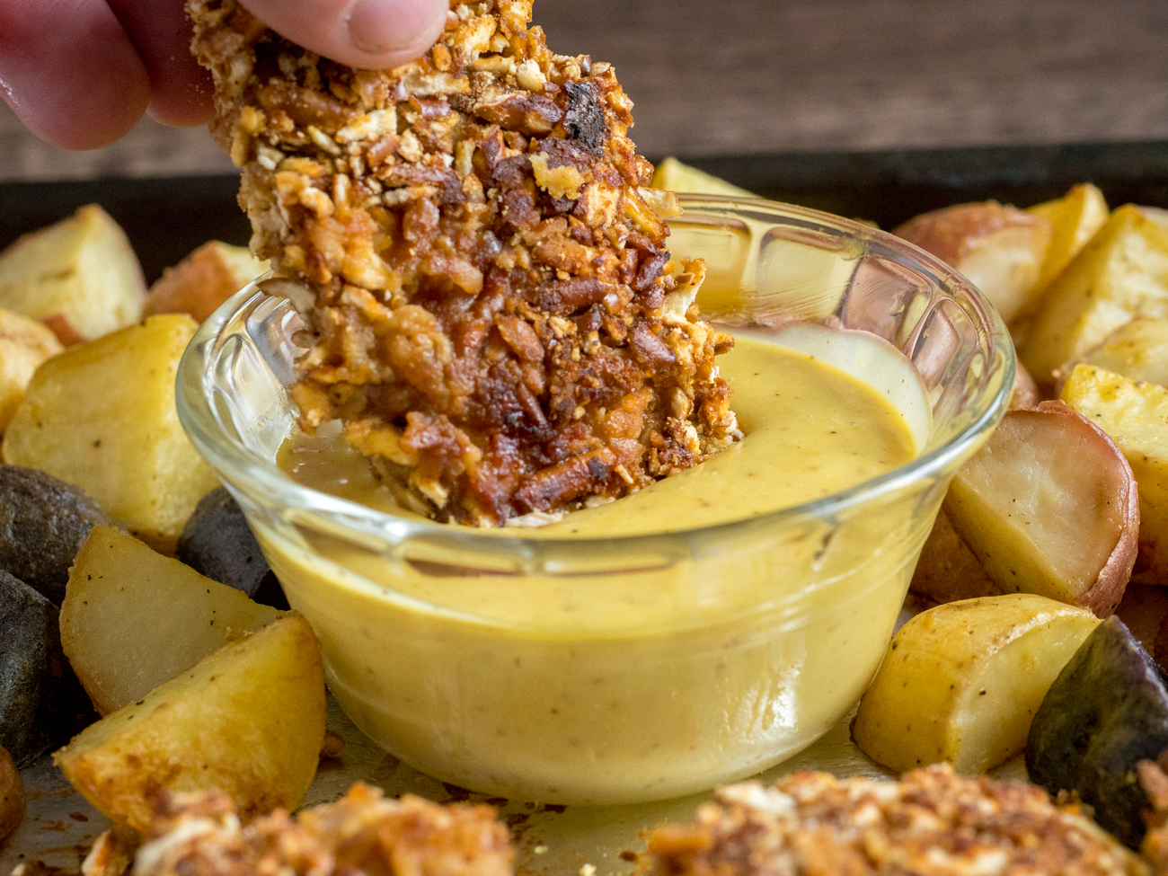 Sheet Pan Honey Mustard Pretzel Chicken Live Play Eat