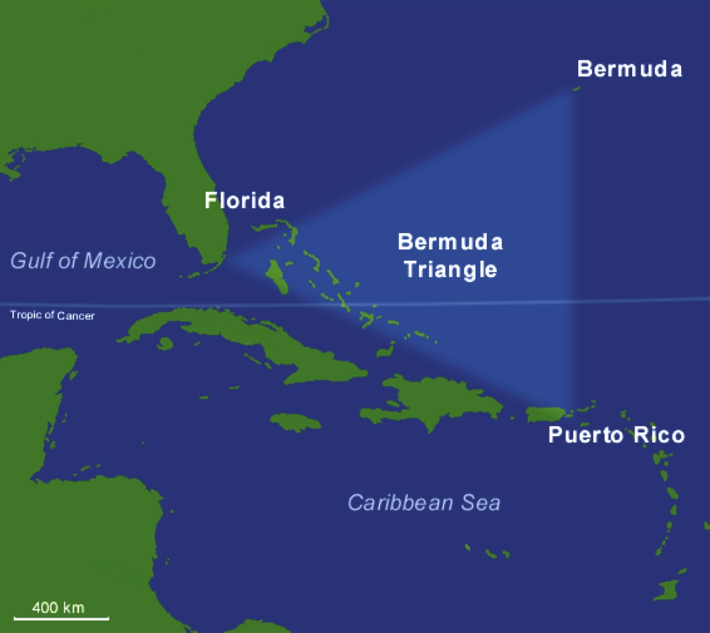 diagram of the Bermuda Triangle
