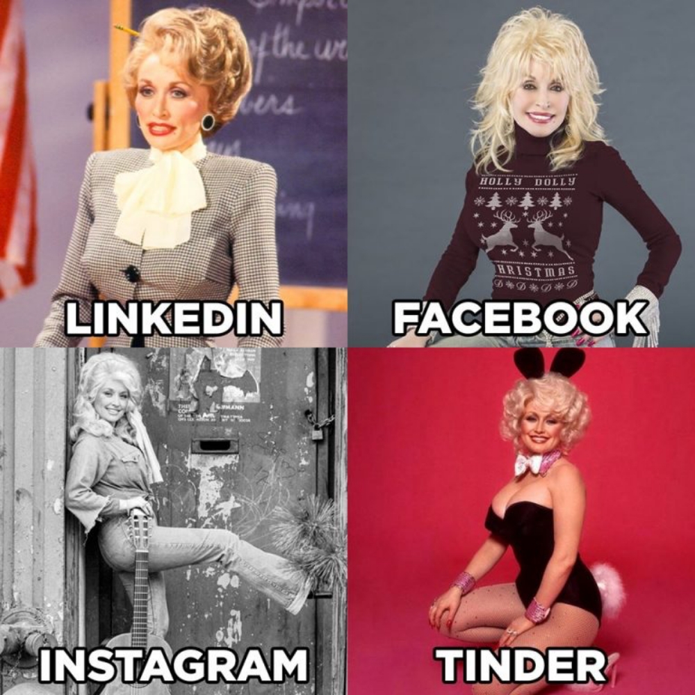 Dolly Parton's original challenge collage