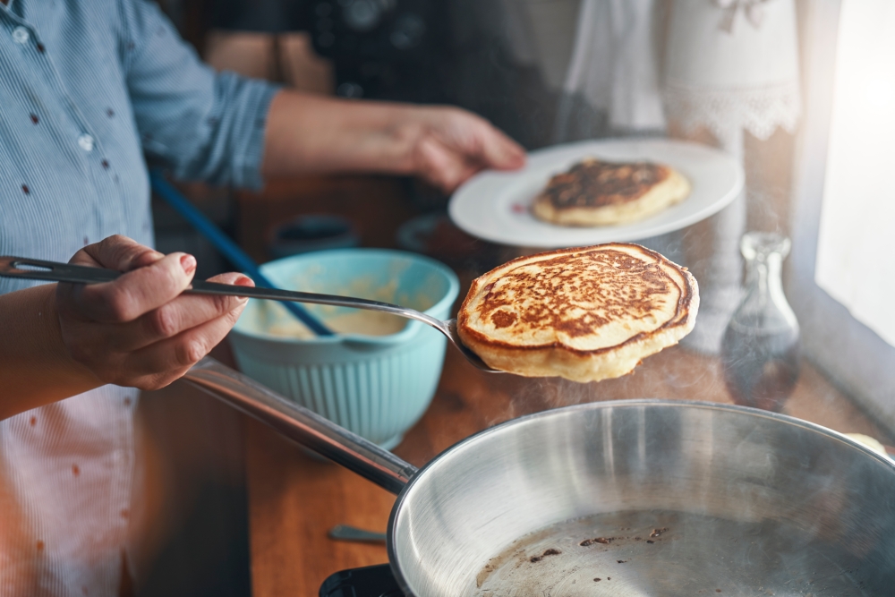 pancake on a spatula