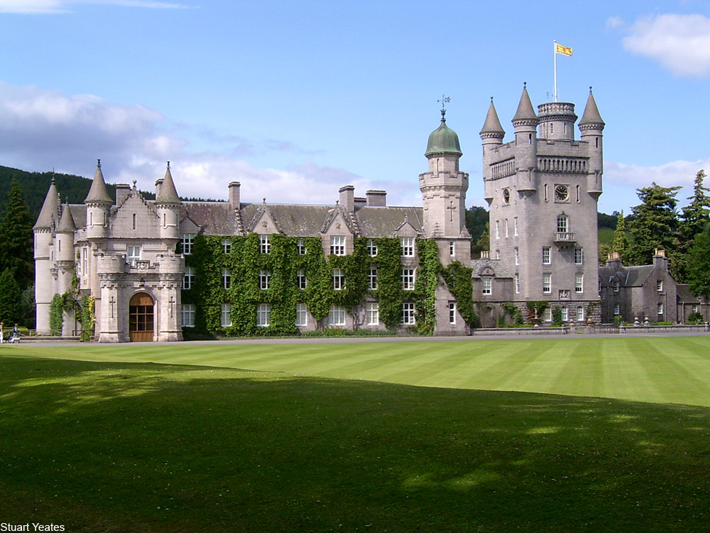 Balmoral Castle in Scotland, owned by Queen Elizabeth II