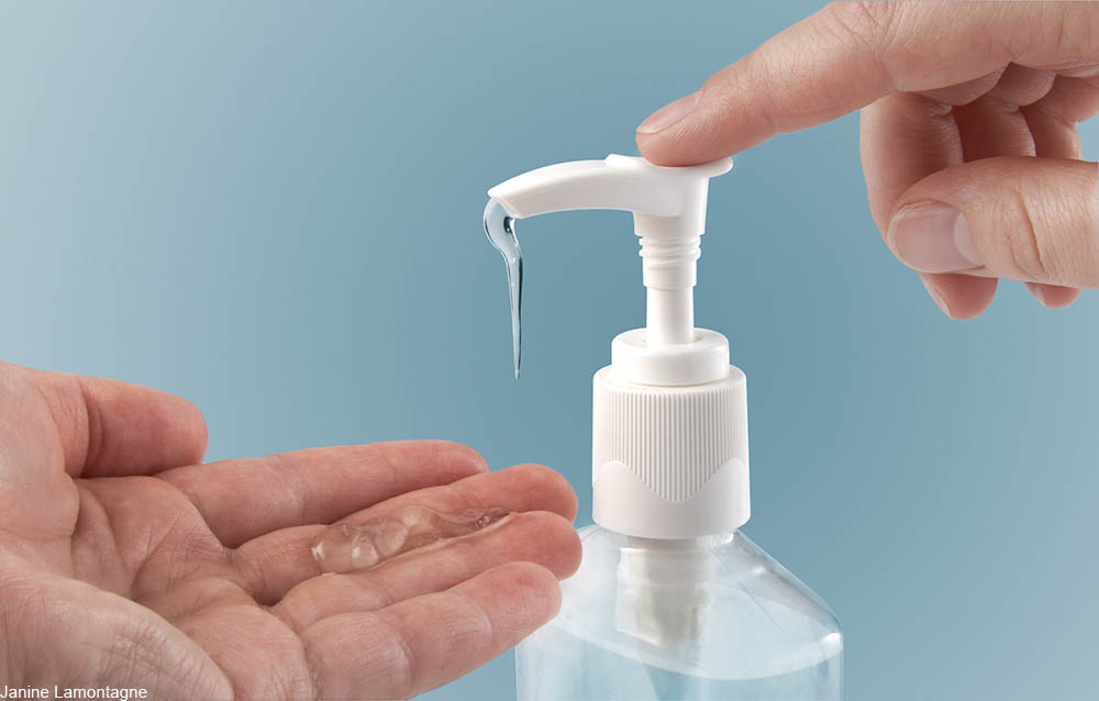 clear hand sanitizer gel