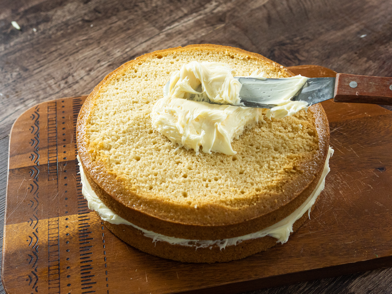 Great Depression Water Cake frosting
