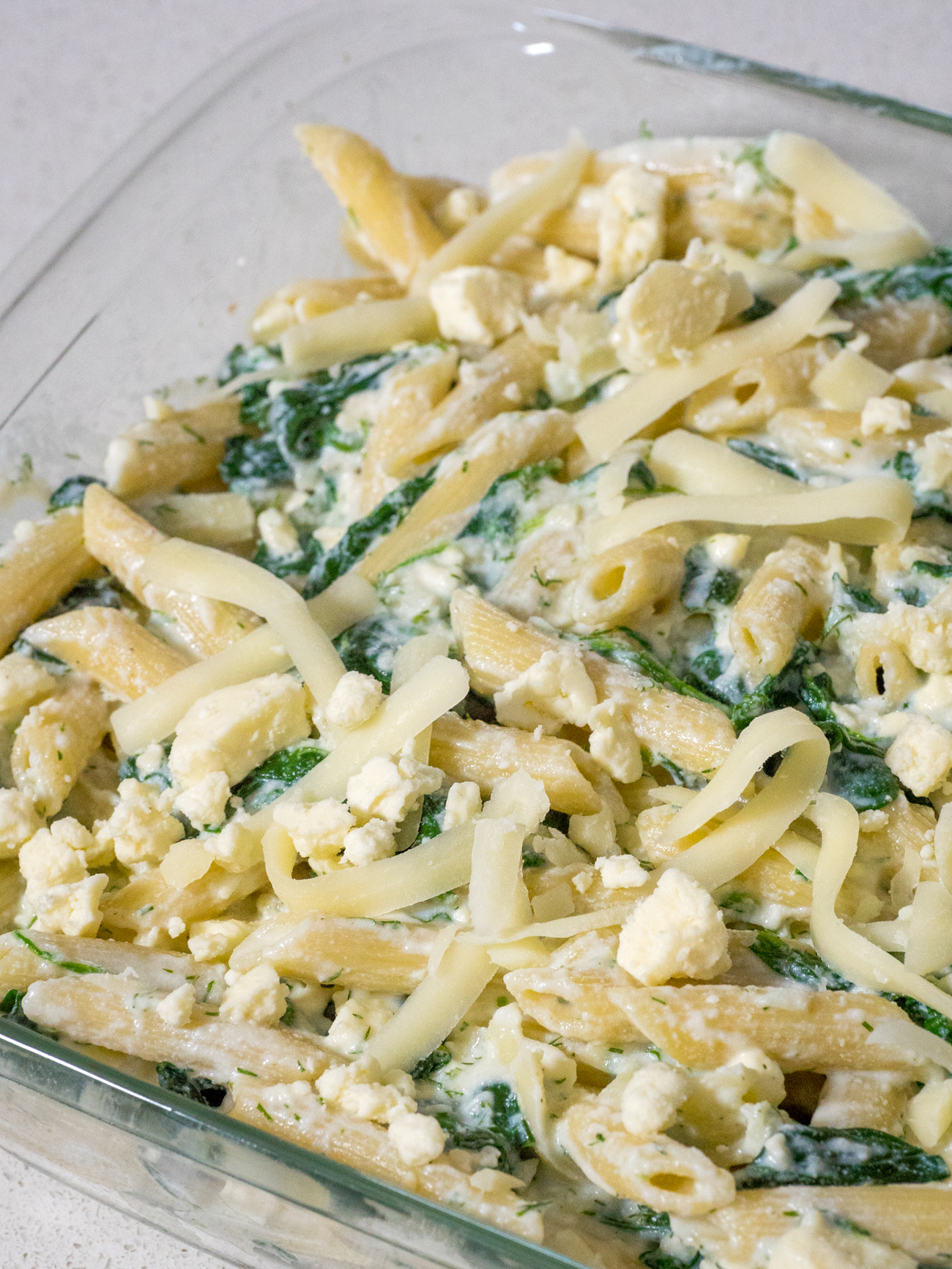Spanakopita Casserole being made