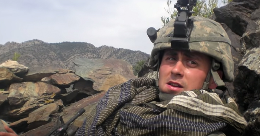 Staff Sgt. Pitts was wounded and bleeding badly at the very beginning of the battle.