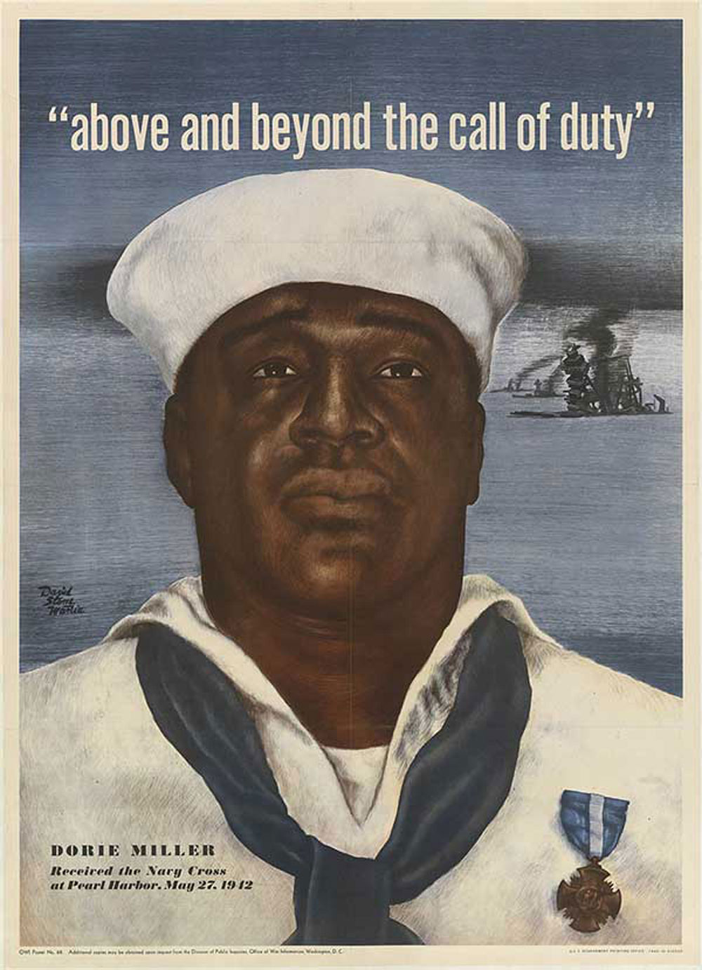 Miller's likeness was used to sell U.S. war bonds.