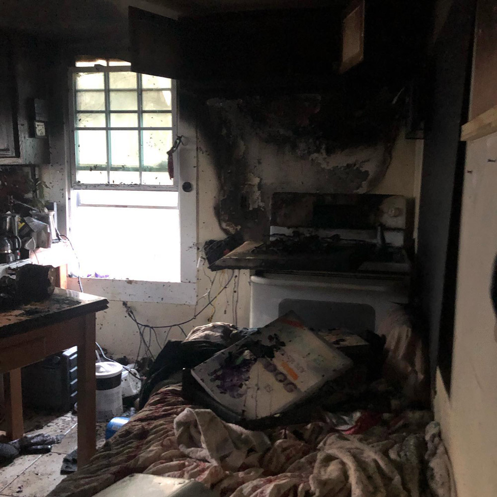 The shelter was not completely destroyed, but too damaged to house any animals.
