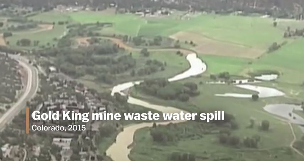 Acid mine drainage can lead to disastrous spills.