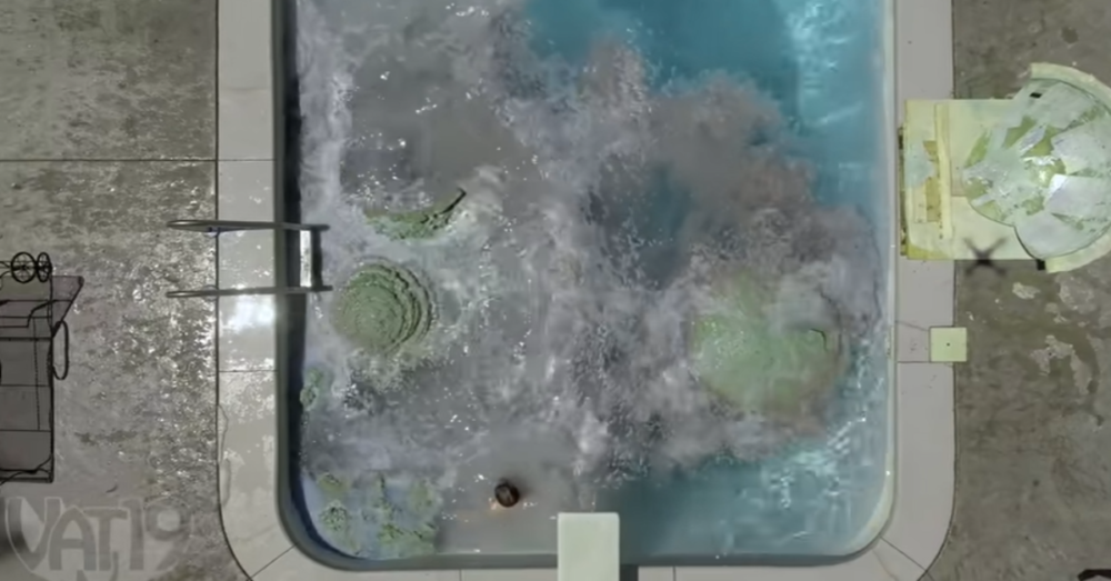 Watch The World's Largest Bath Bomb Being Dropped Into A Swimming Pool The Breast Cancer Site News